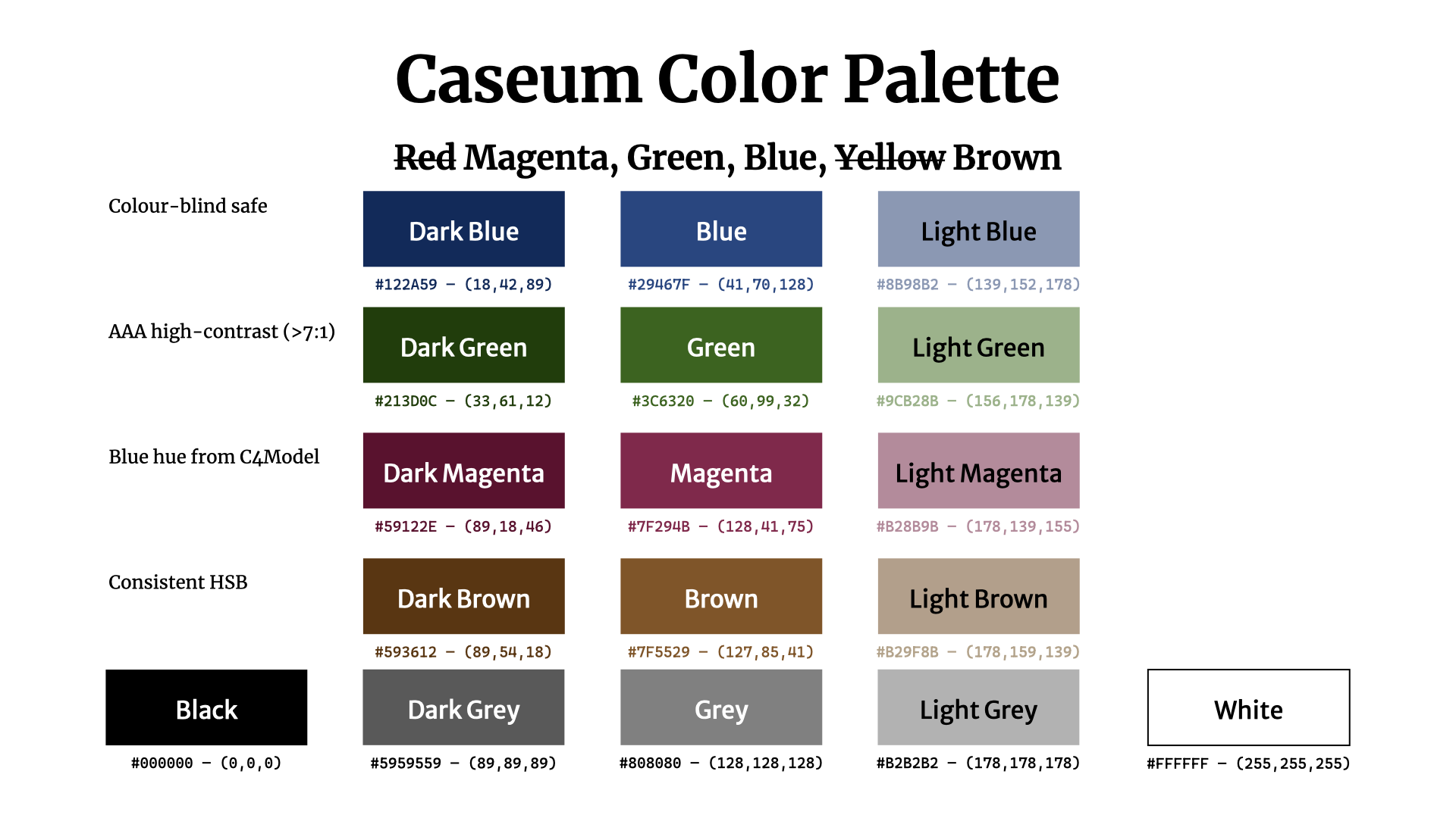 picture showing the below colors in use
